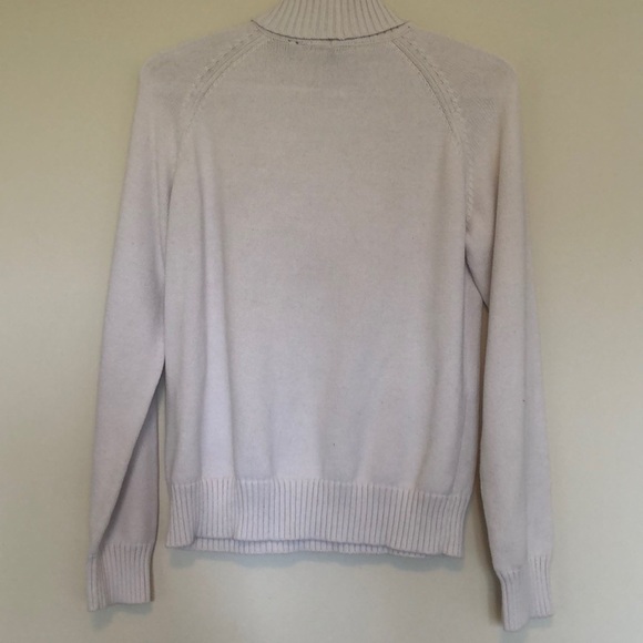 Jeanne Pierre White turtleneck sweater - Picture 2 of 2